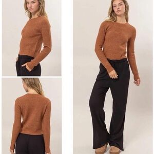 Waffle Crew Neck Sweater